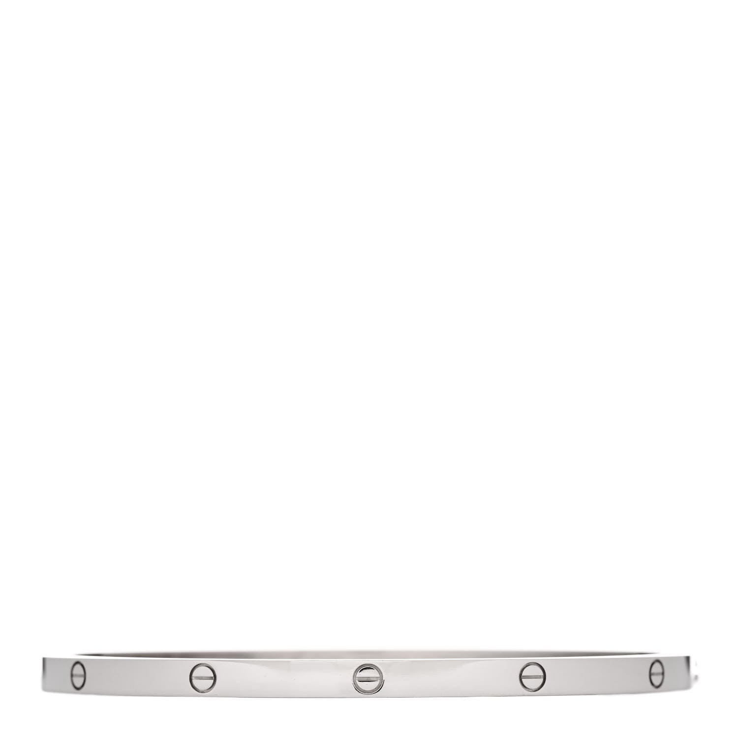 Cartier 18K White Gold Small LOVE Bracelet 19 1 of 8