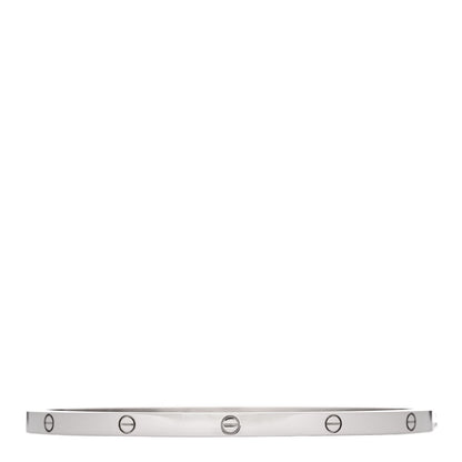 Cartier 18K White Gold Small LOVE Bracelet 19 1 of 8