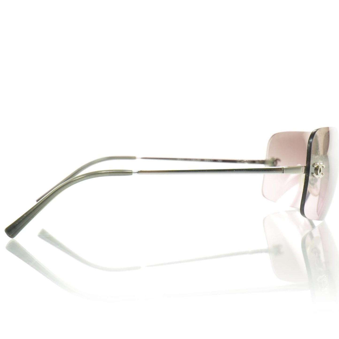 Metal CC Logo Sunglasses 4017 Silver