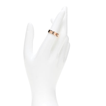 Hermes 18K Rose Gold Diamond PM Kelly Ring 52 6 2 of 5