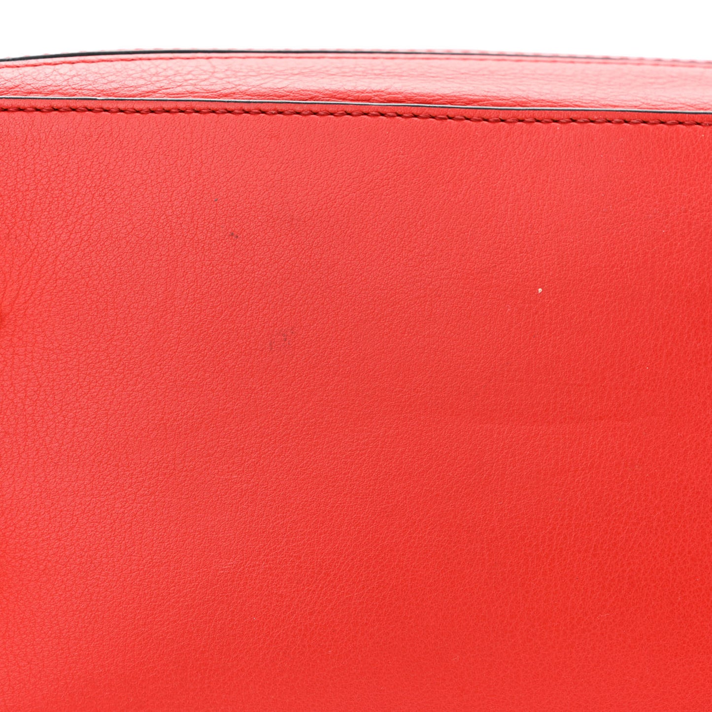 Calfskin Colorblock Medium Puzzle Bag Red