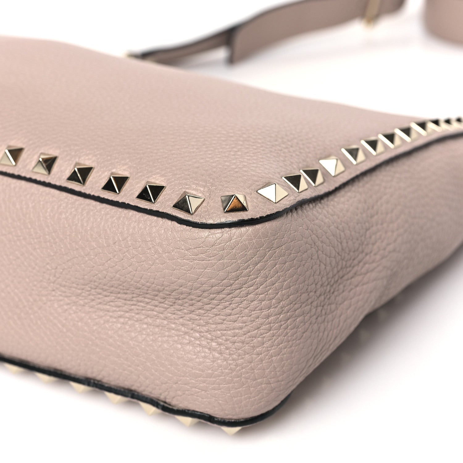 Valentino Garavani Pebbled Calfskin Mini Rockstud Flip-Lock Messenger Bag Poudre 8 of 8