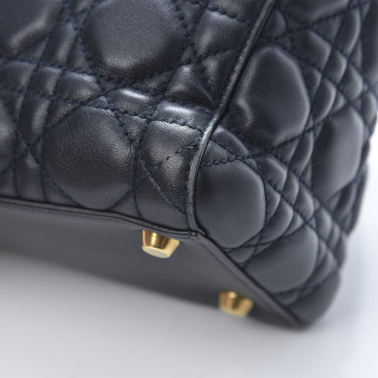 Christian Dior Lambskin Cannage Medium Lady Dior Black 11 of 13
