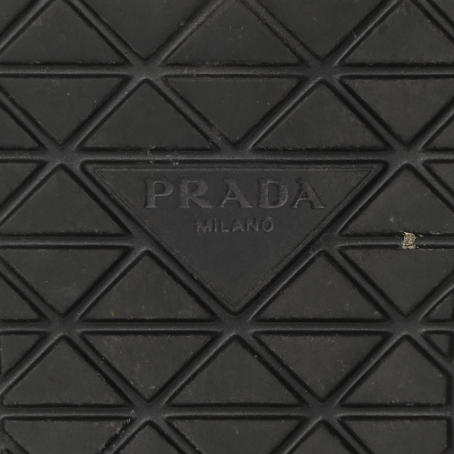 Prada Re-Nylon Gabardine Spazzolato Macro Quilted Triangle Logo High Top 45mm Sneakers 38.5 Black 6 of 9
