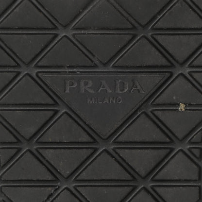 Prada Re-Nylon Gabardine Spazzolato Macro Quilted Triangle Logo High Top 45mm Sneakers 38.5 Black 6 of 9