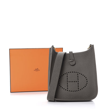 Hermes Taurillon Clemence Evelyne TPM Etain 10 of 10