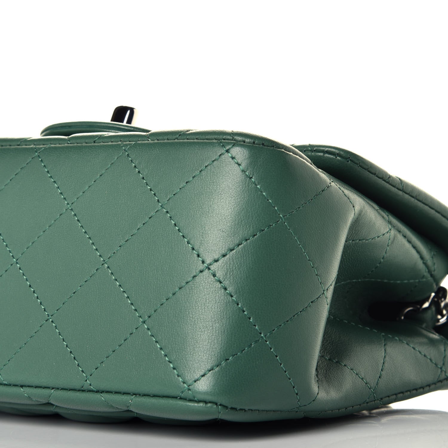 Chanel Lambskin Quilted Mini Square Flap Green 9 of 10