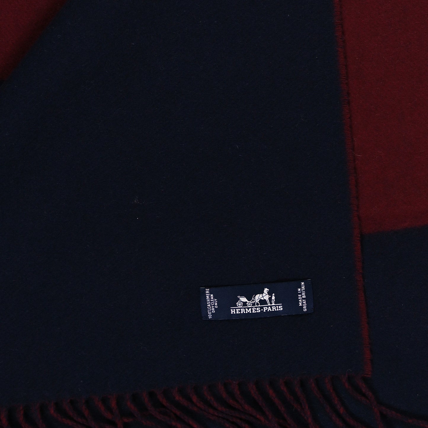 Cashmere Casaque Stole Marine Rouge