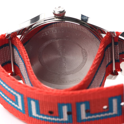 Gucci Stainless Steel Nylon 38mm G-Timeless Web Quartz Watch Red 4 of 5