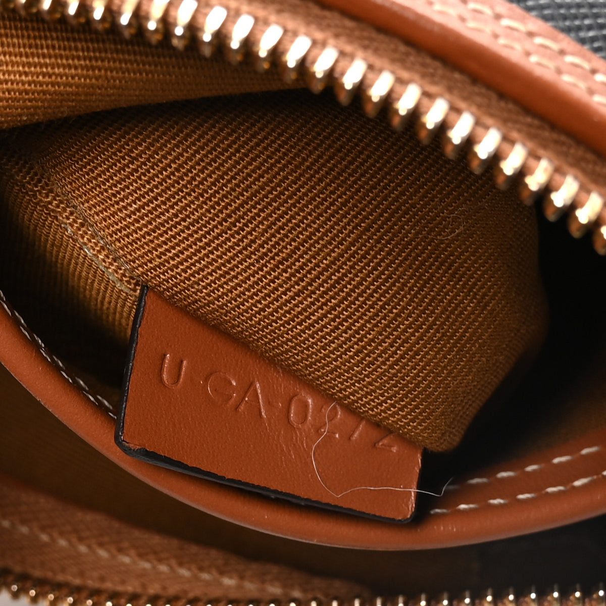 Triomphe Canvas Calfskin Small Boston Bag Tan