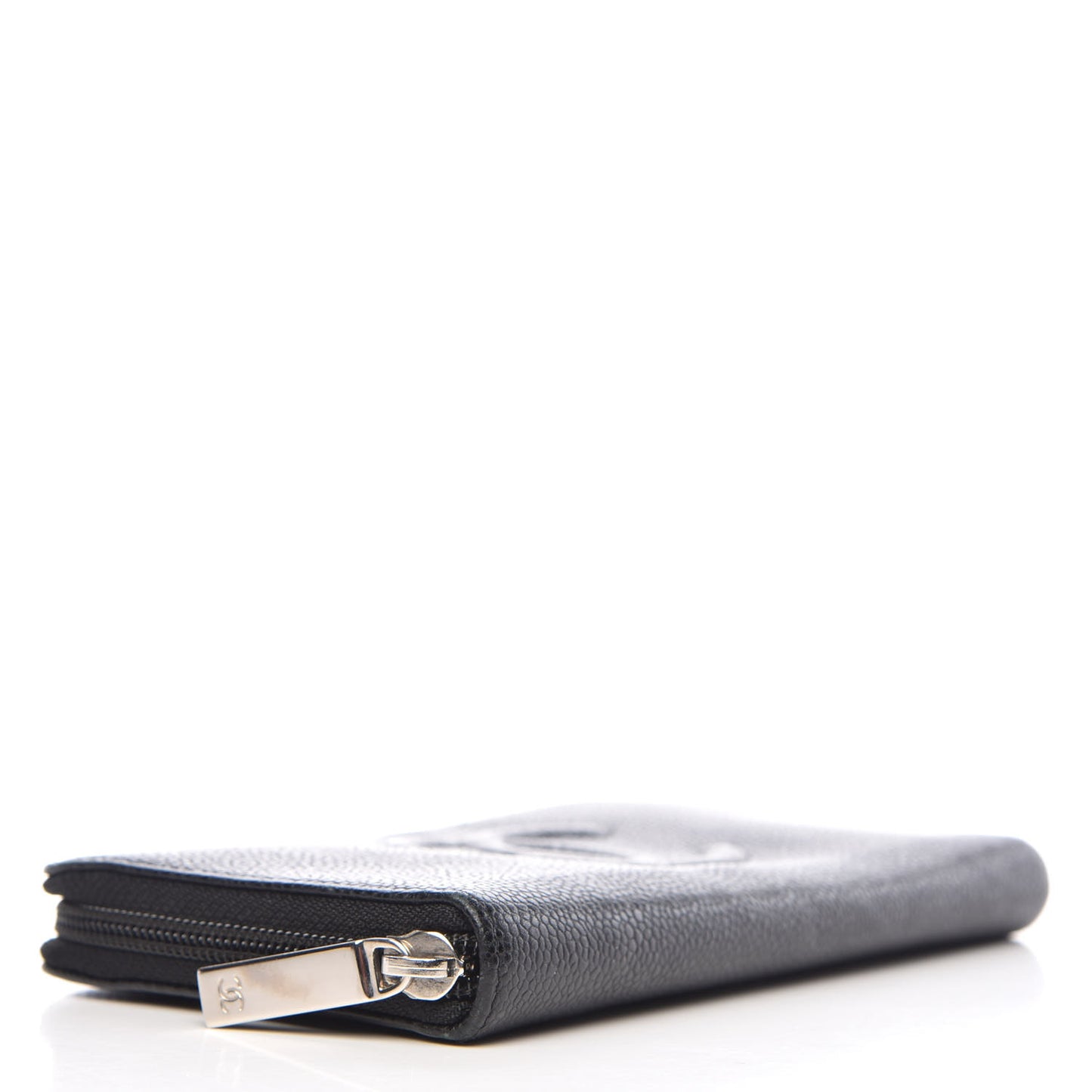 Caviar Large Timeless CC Zip Around Wallet Black