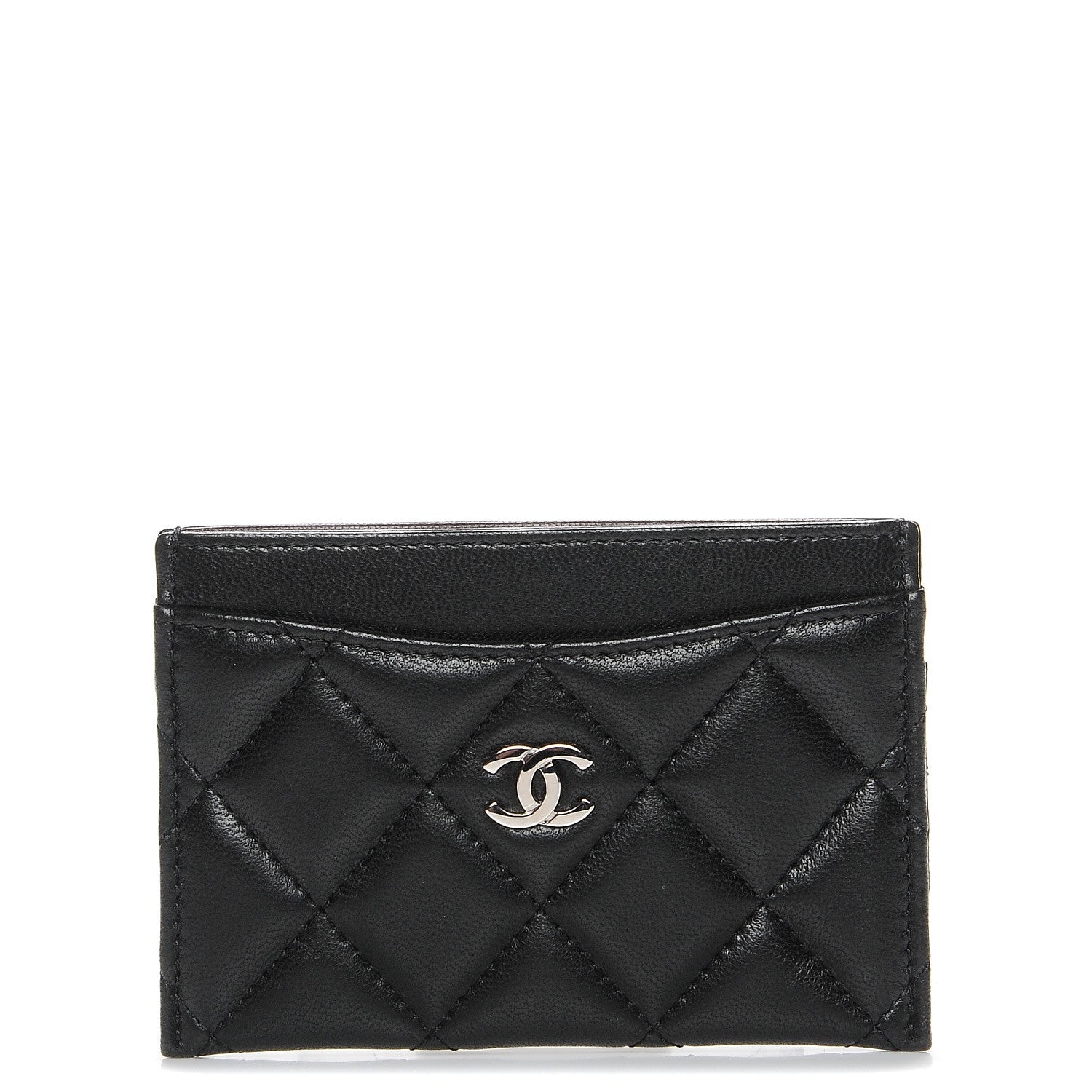 Chanel Lambskin Quilted Card Holder Black 1 of 9