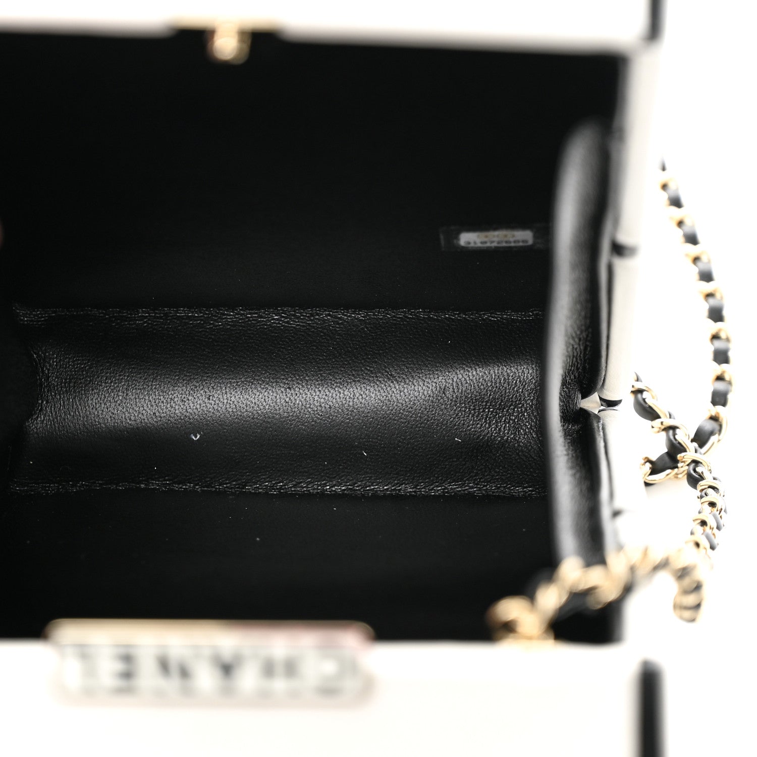 Chanel Lambskin No. 5 Perfume Box Evening Clutch White Black 5 of 12