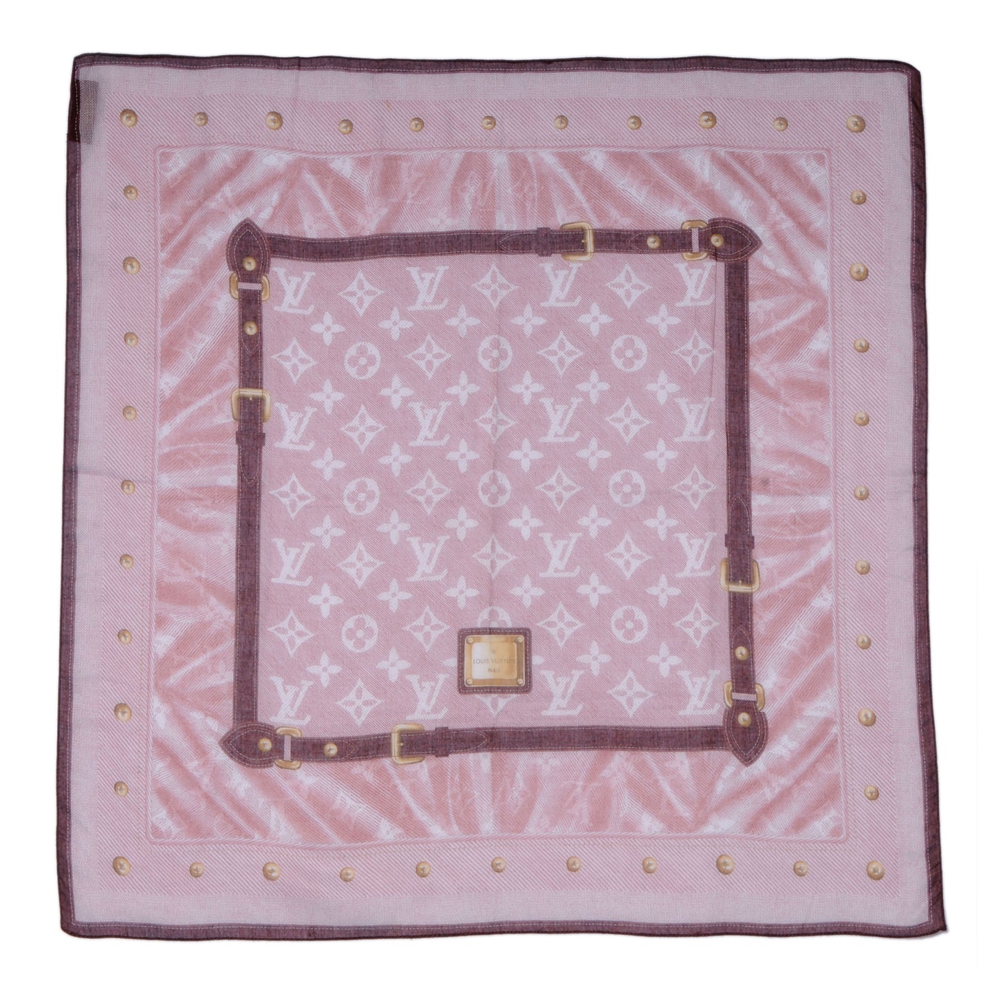 Cotton Monogram New Denim Bandana Cherry