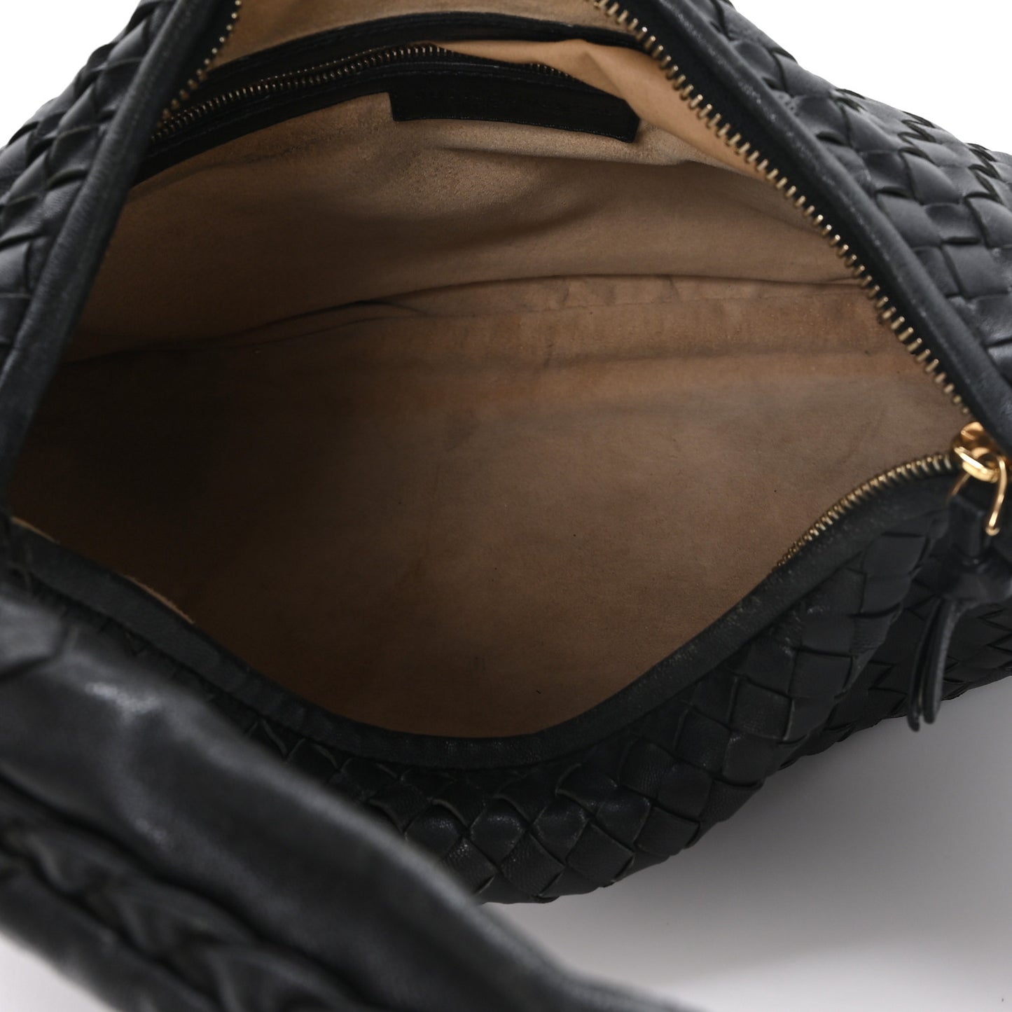 Nappa Intrecciato Medium Veneta Hobo Black
