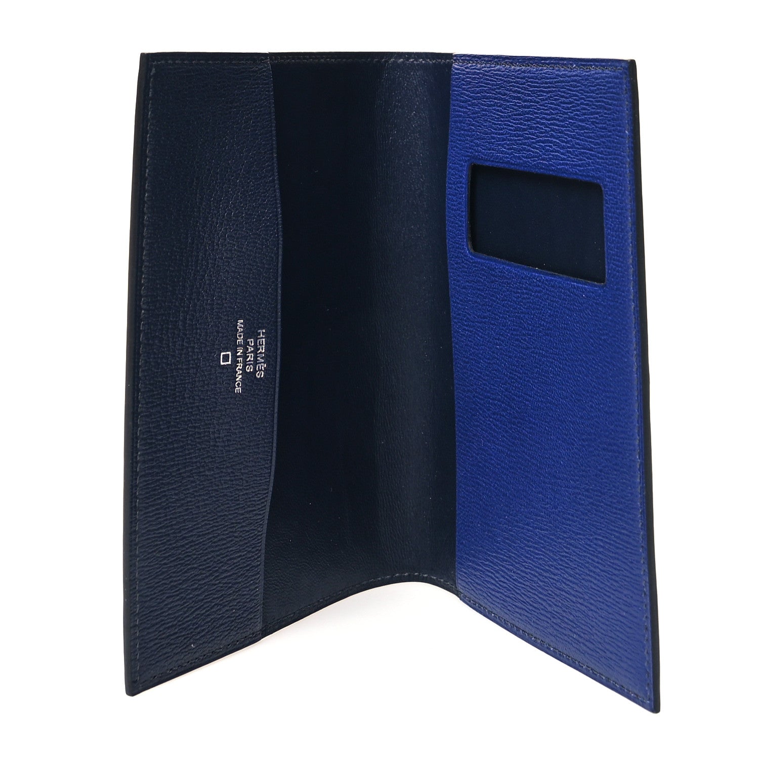 Hermes Matte Alligator Chevre Colorblock MC2 Magellan Passport Holder Black 5 of 11