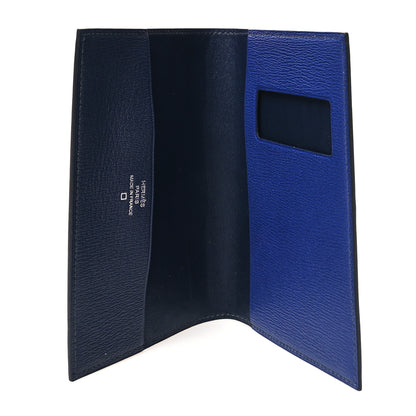 Hermes Matte Alligator Chevre Colorblock MC2 Magellan Passport Holder Black 5 of 11
