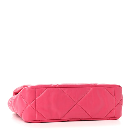 Chanel Goatskin Quilted Medium Chanel 19 Flap Pink 4 of 9