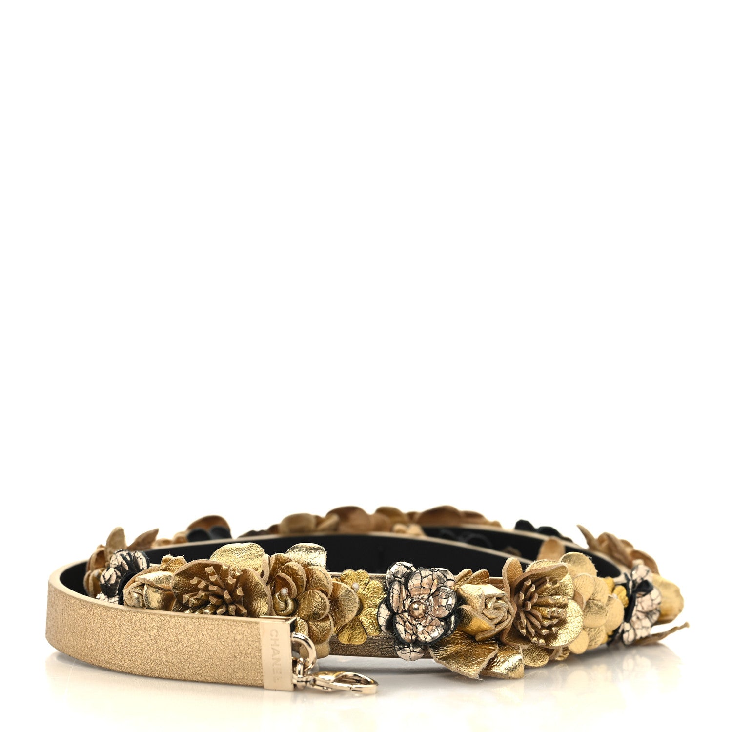 Chanel Metallic Lambskin CC Belt 85 34 Gold 2 of 5