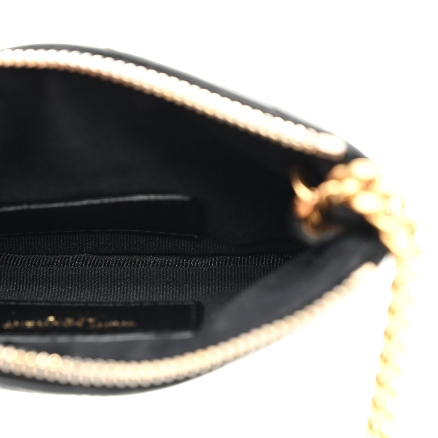 Calfskin Matelasse Monogram Key Pouch Black