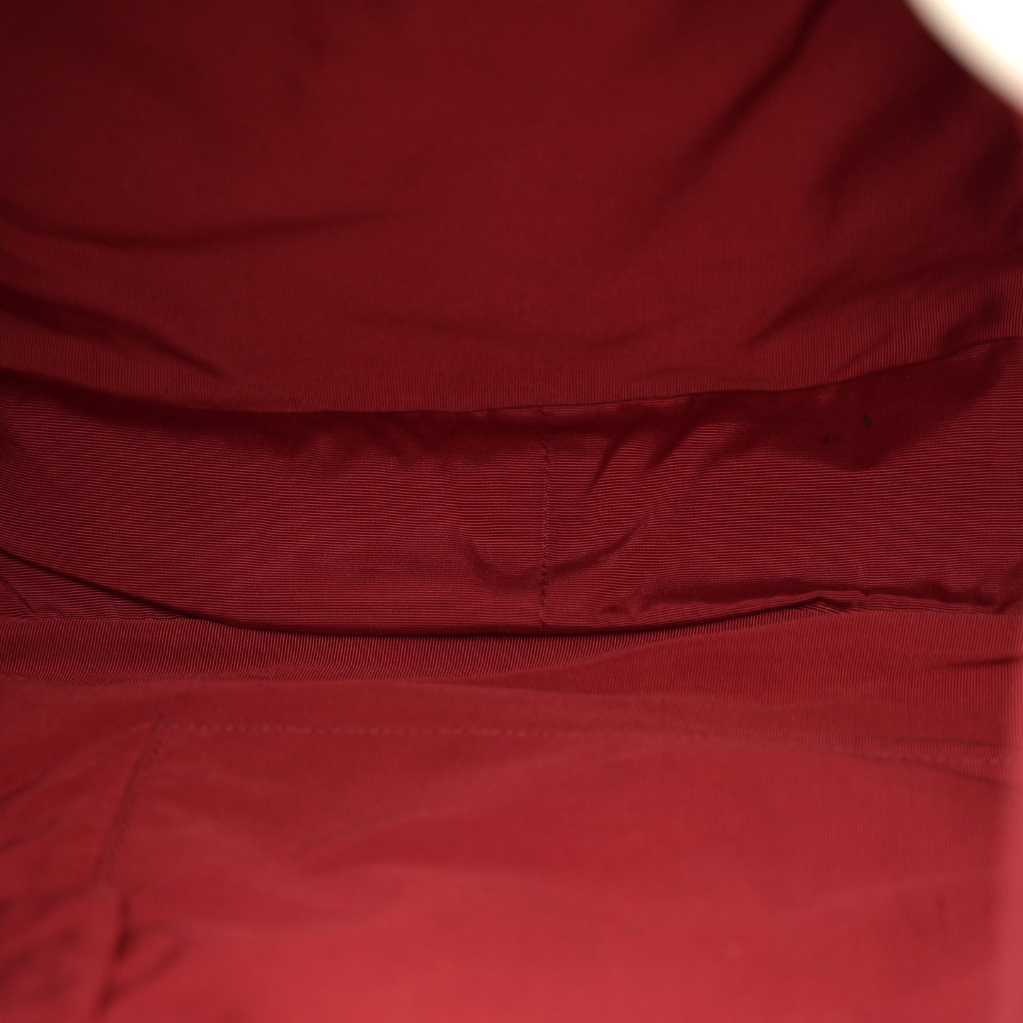 Striped Canvas Logo Tote Red