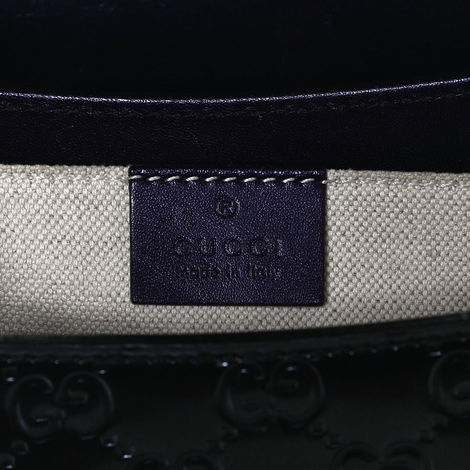 Gucci Shine Guccissima Medium Emily Chain Shoulder Bag Melanzana 6 of 14