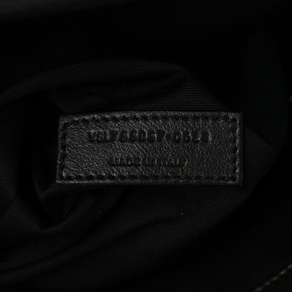 Saint Laurent Grained Lambskin Monogram Oversized Niki Chain Satchel Black 7 of 12