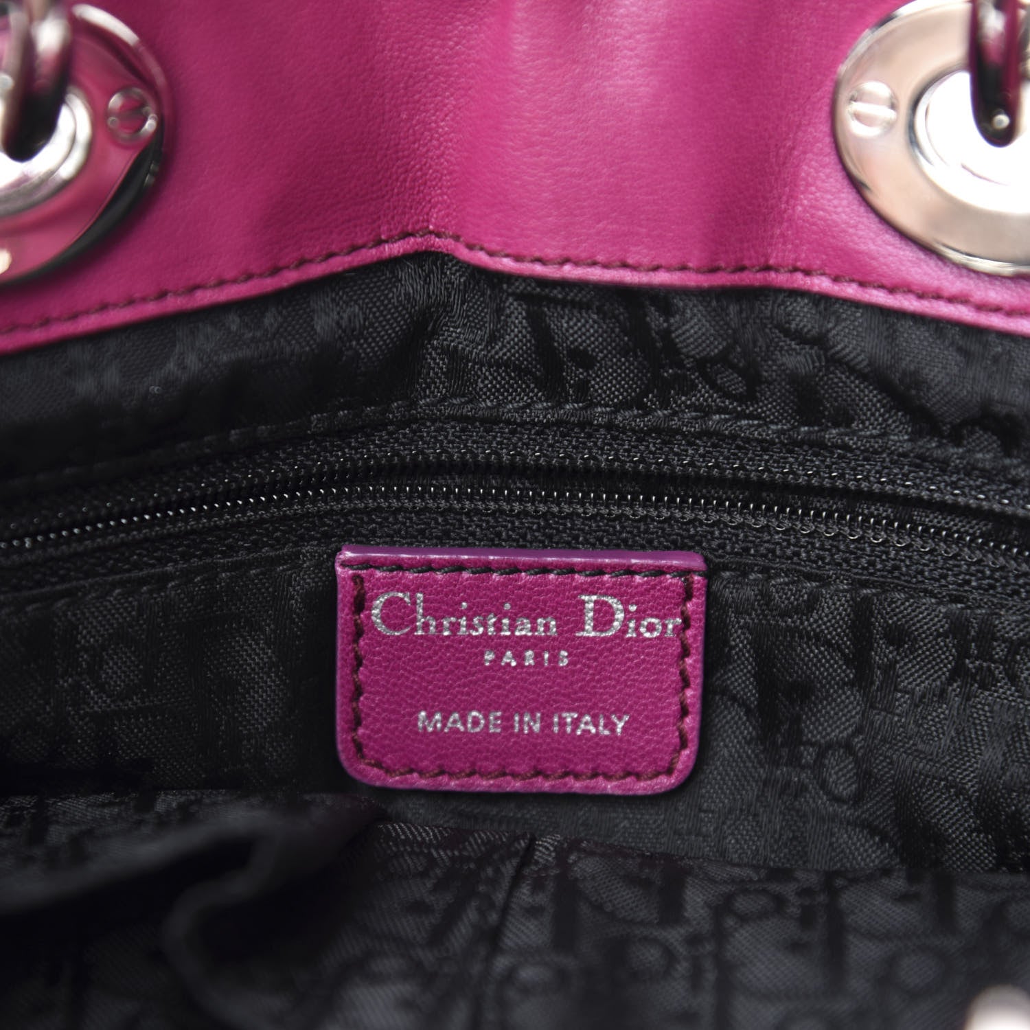 Christian Dior Velvet Woven Small Lady Dior Purple 9 of 12