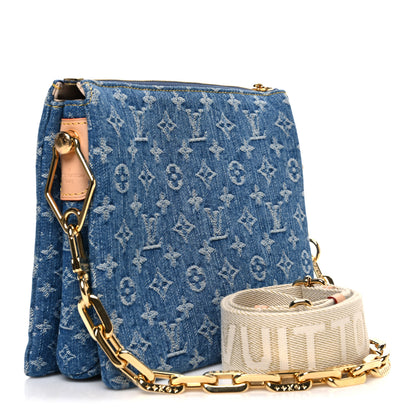Louis Vuitton Monogram Denim Coussin PM Blue 2 of 9