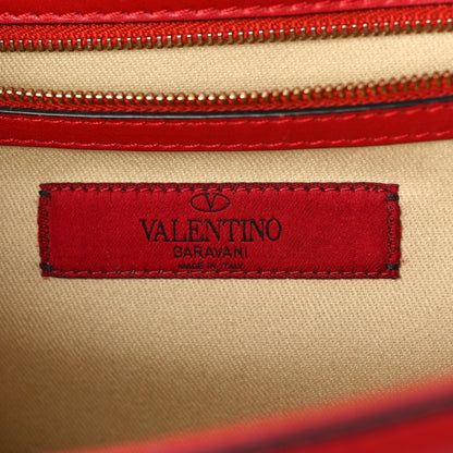 Valentino Garavani Vitello Medium Glam Lock Rockstud Flap Red 6 of 10