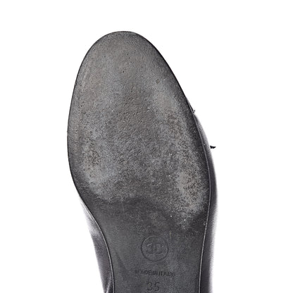 Chanel Lambskin Patent CC Cap Toe Ballerina Flats 35 Black 12 of 14