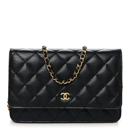 Chanel Caviar Quilted Wallet on Chain WOC Black 1 of 12