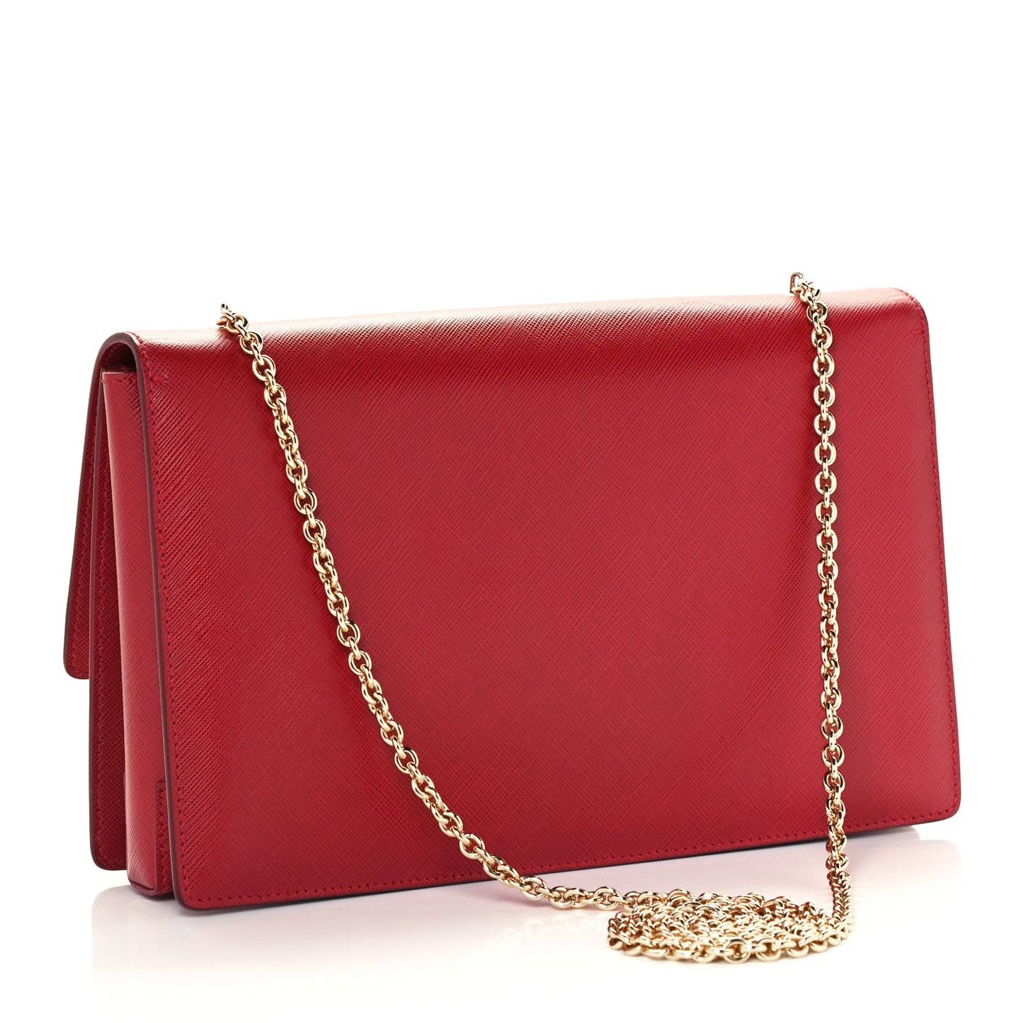 Printed Calfskin Ginny Shoulder Bag Red