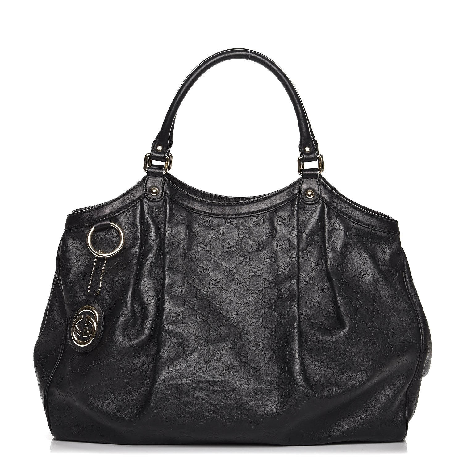 Gucci Guccissima Large Sukey Tote Black 1 of 12