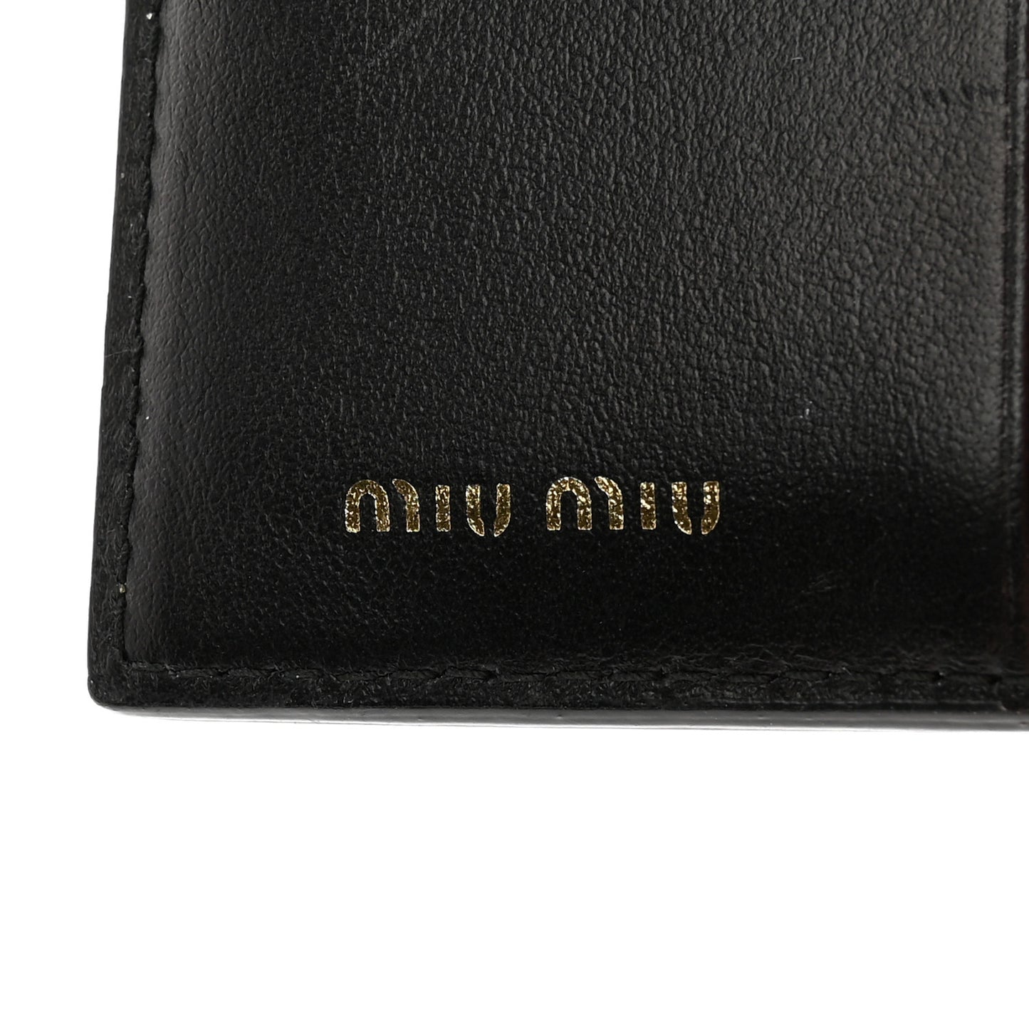 Soft Calfskin Bow Compact Wallet Black Pink