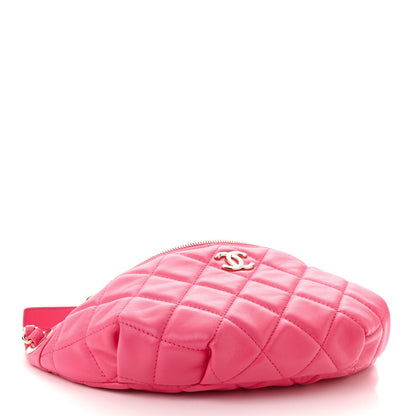Chanel Lambskin Quilted Waist Bag Fanny Pack Pink 4 of 10