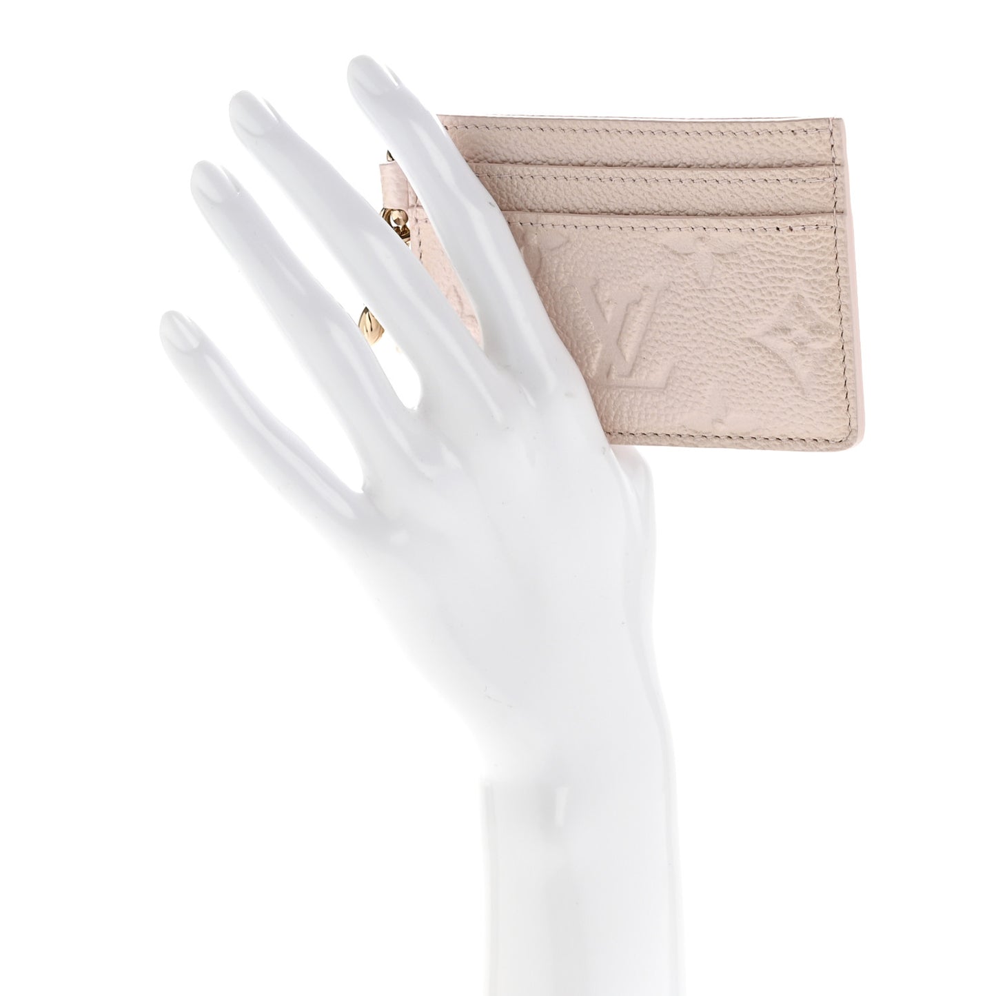 Empreinte Monogram LV Charms Card Holder Snowy Pearl