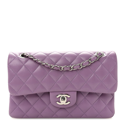 Chanel Lambskin Quilted Small Double Flap Purple 1 of 11