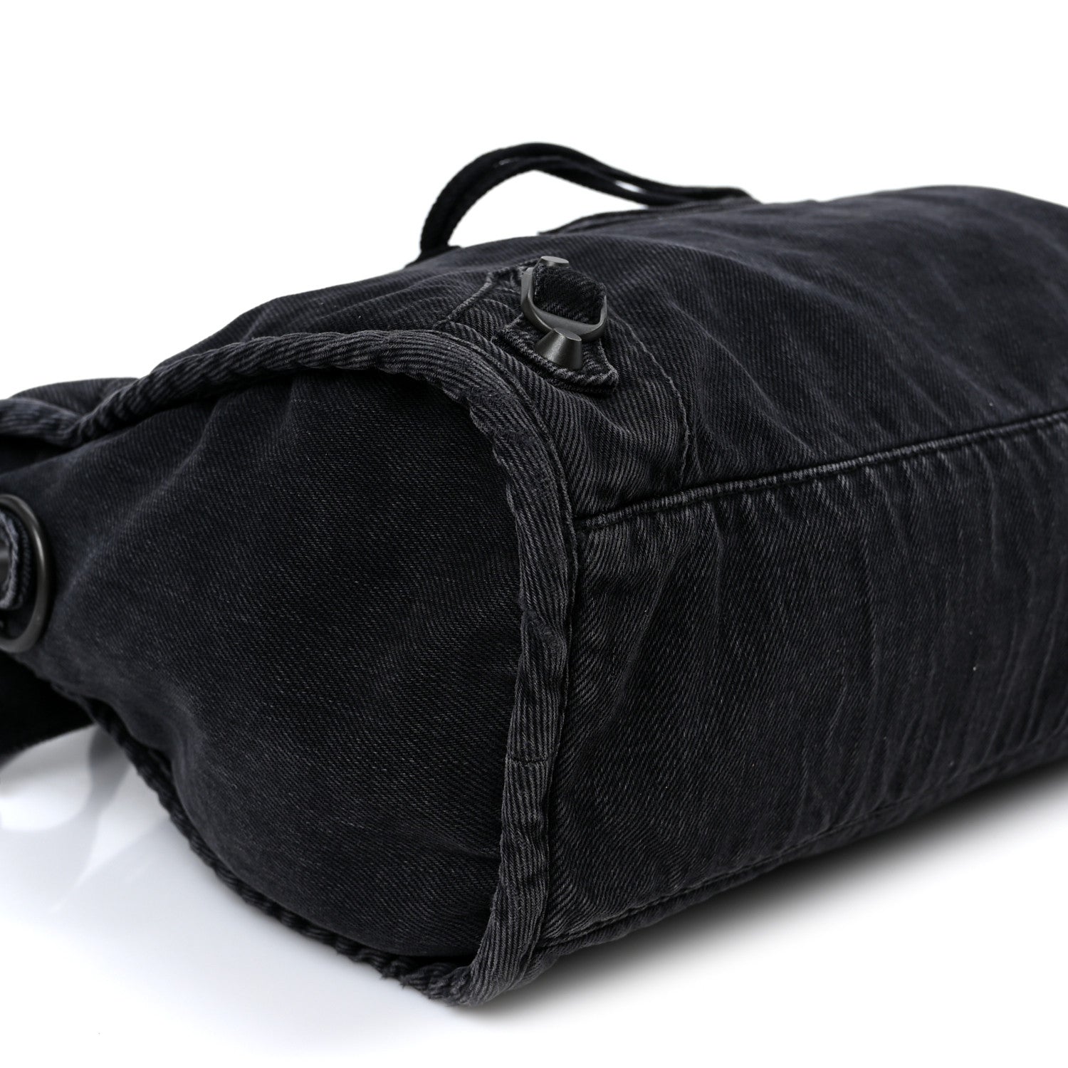 Balenciaga Washed Denim Classic Hardware Medium Le City Black 8 of 9