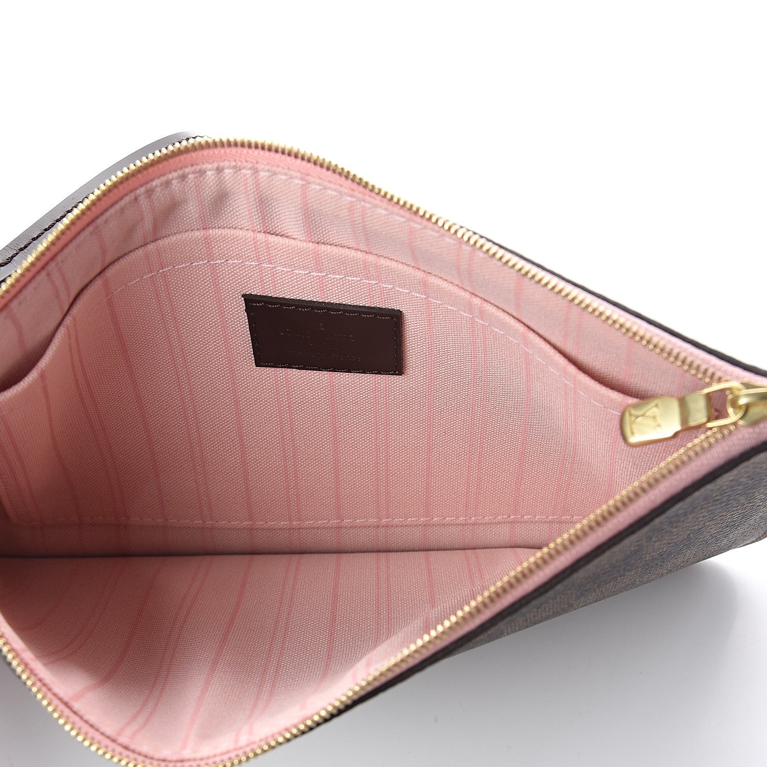 Louis Vuitton Damier Ebene Neverfull MM GM Pochette Rose Ballerine 4 of 5