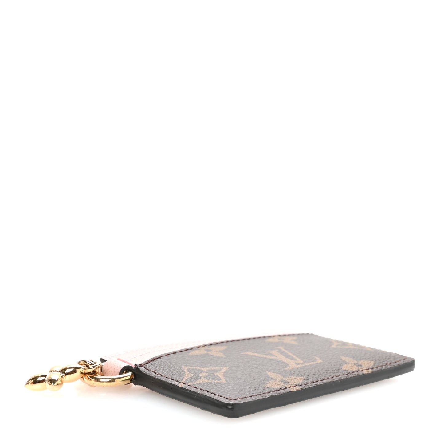 Monogram LV Charms Card Holder Rose Ballerine