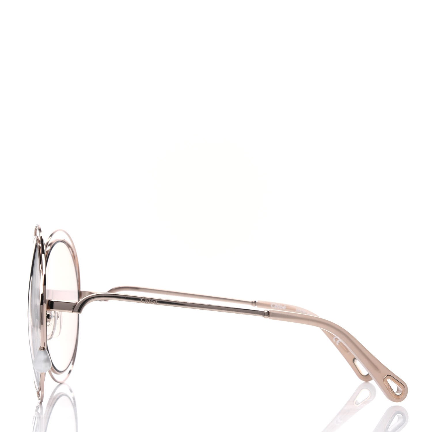 Chloe Metal Oversized Round Carlina Oversized Round Sunglasses CE114ST Gold 3 of 4