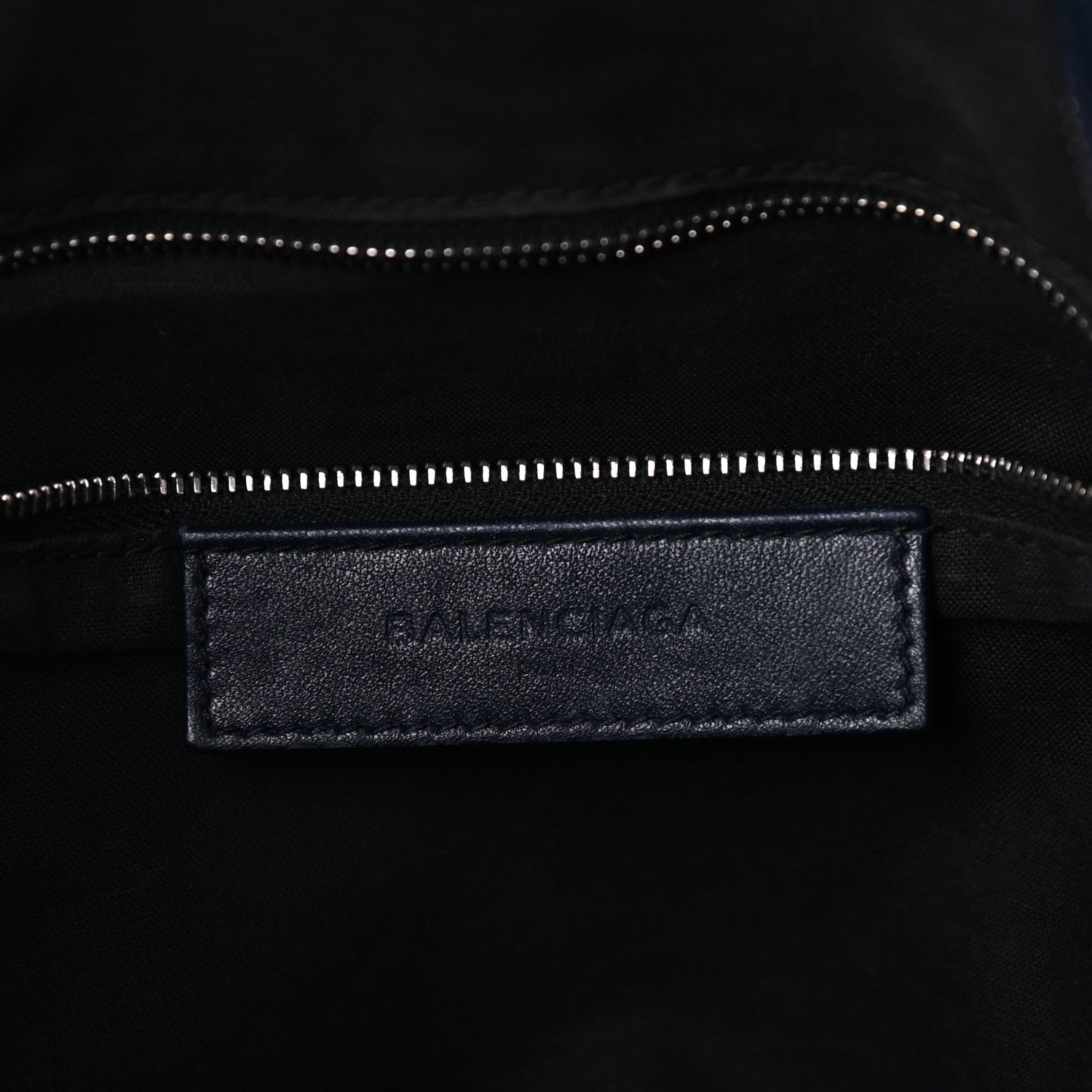 Balenciaga Chevre Silver Metallic Edge Hardware Velo Bleu Nuit Dark Sea 6 of 12