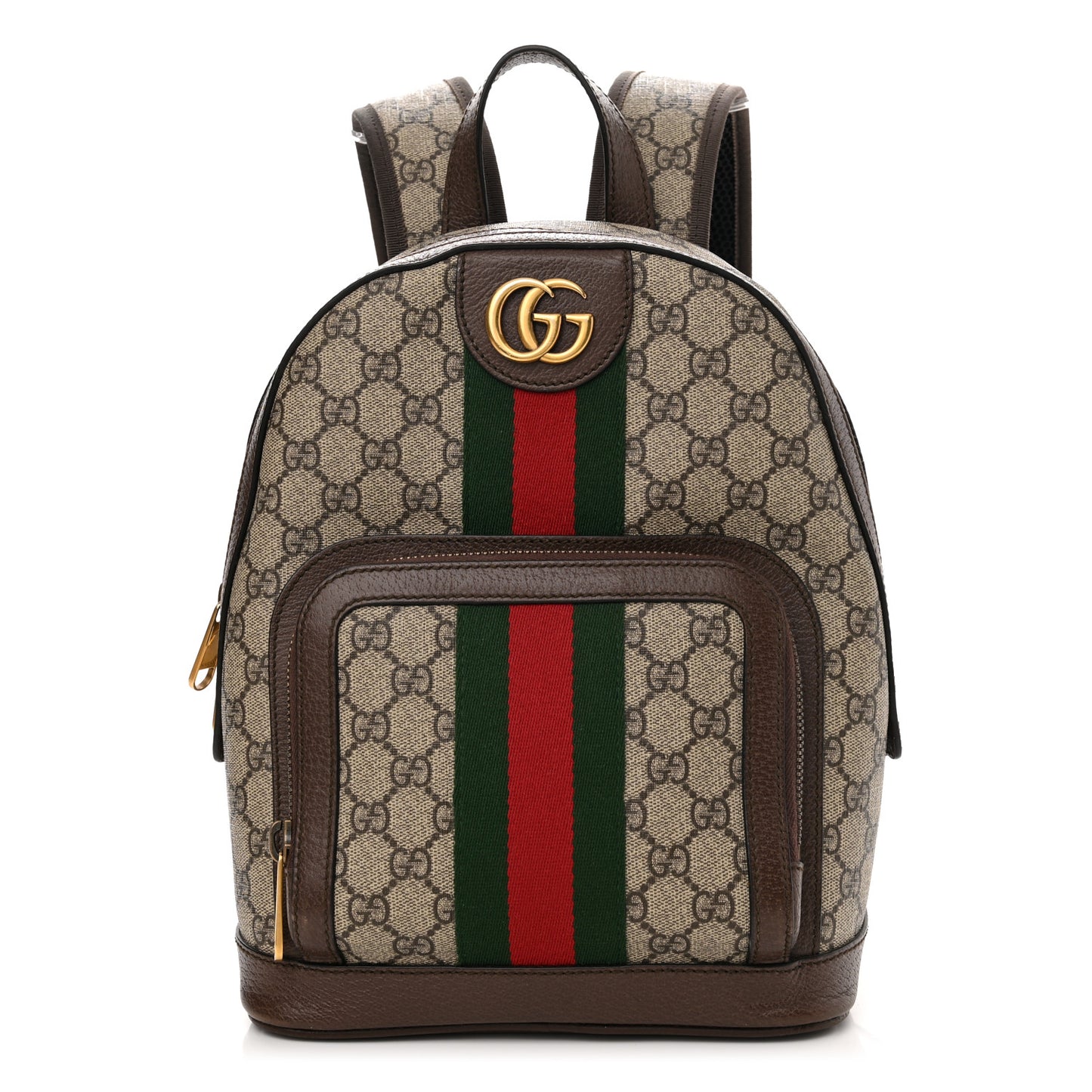 GG Supreme Monogram Calfskin Web Small Ophidia Day Backpack Beige Ebony New Acero