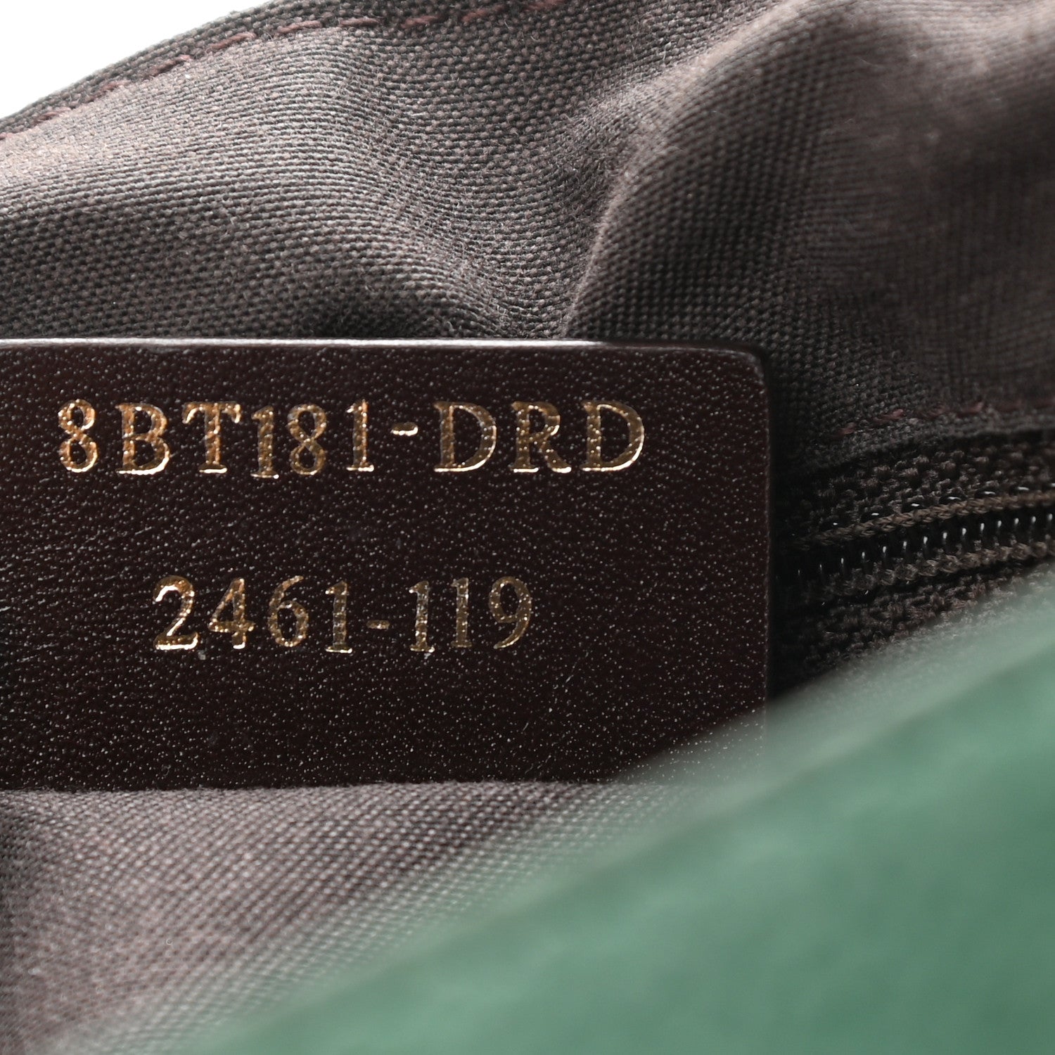 Fendi Metallic Calfskin Crossbody Green 6 of 14