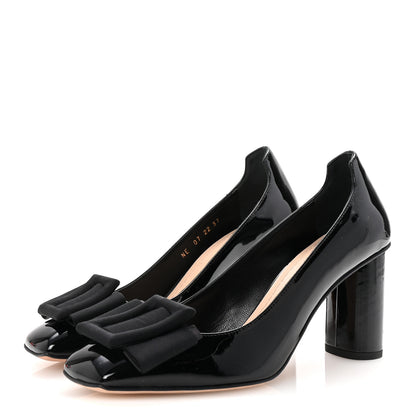 Christian Dior Patent Calfskin Dior Idylle Pumps 37 Black 4 of 9