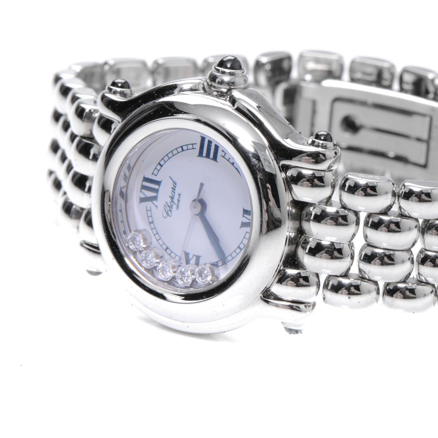 Chopard Stainless Steel 5 Diamond 26mm Happy Sport Quartz Watch 3 of 6