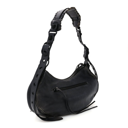 Balenciaga Used Calfskin Small Le Cagole Shoulder Bag Black 3 of 10
