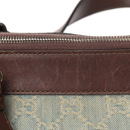 Gucci Denim Monogram Valentine Top Handle Bag 17 of 22
