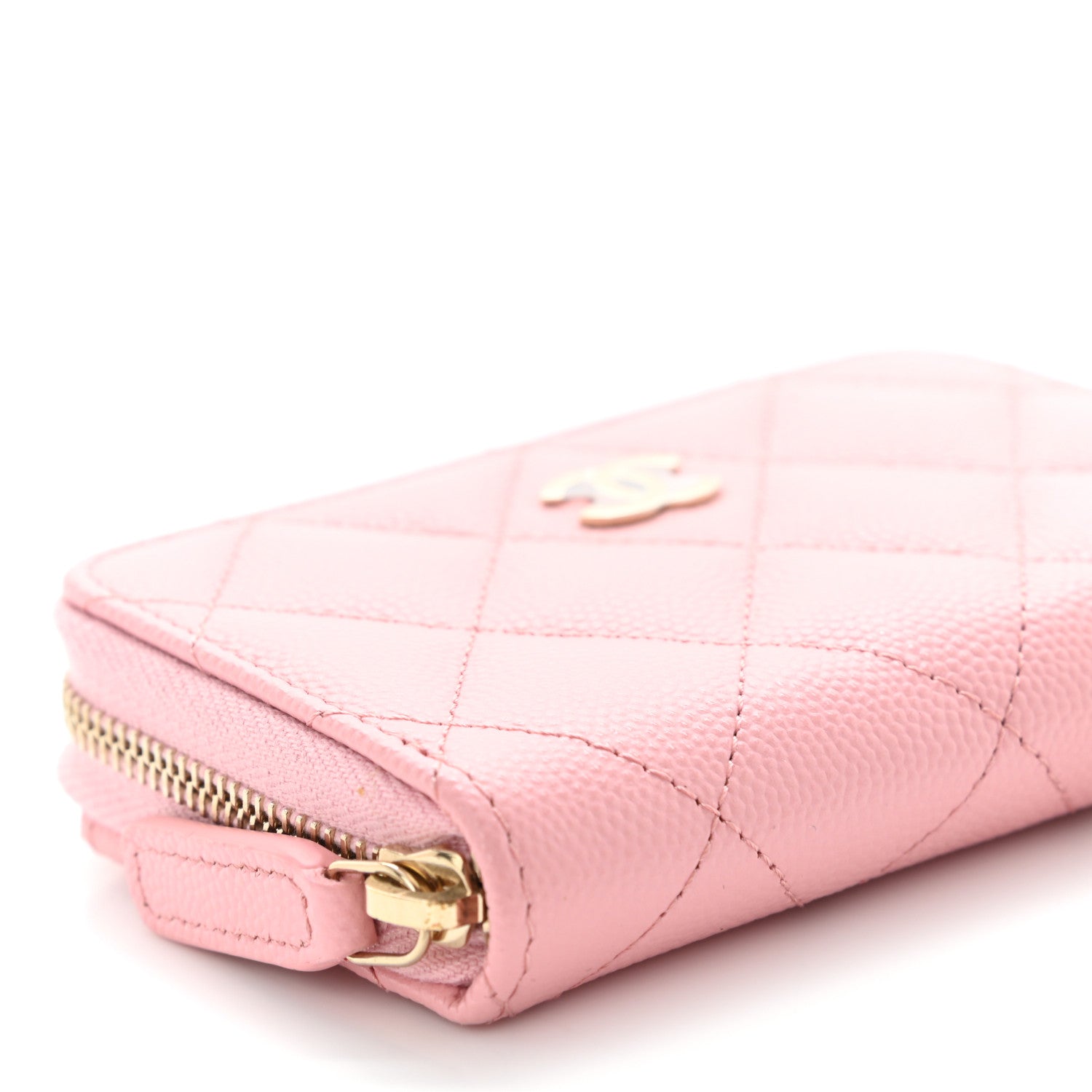 Chanel Caviar Quilted Zip Coin Purse Light Pink 9 of 10